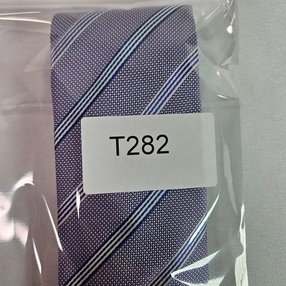 F&F Men Tie Purple Stripes 2.75